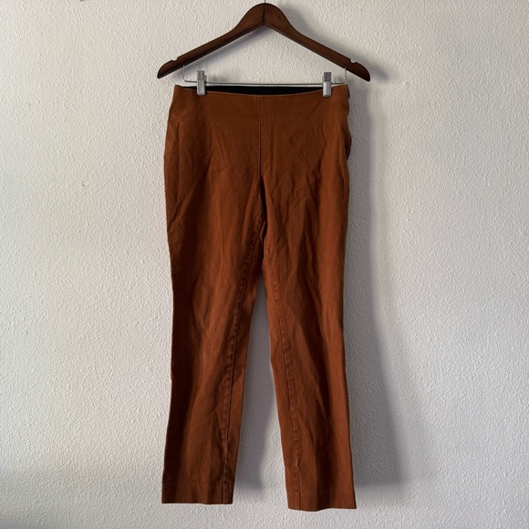 Ankle Pants Size 4 Rust Burnt Orange Slim Fit Pull On Workwear A New Day Casual - Picture 14 of 15